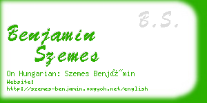 benjamin szemes business card